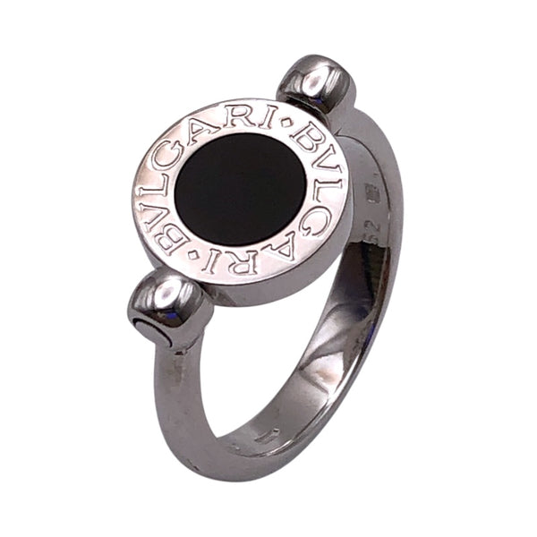 ブルガリ BVLGARI ブルガリブルガリフリップリング ホワイトゴールド 750/オニキス/ダイヤモンド ジュエリー