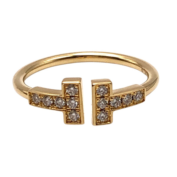 ティファニー TIFFANY＆CO Tワイヤーダイヤリング ゴールド AU750 ジュエリー