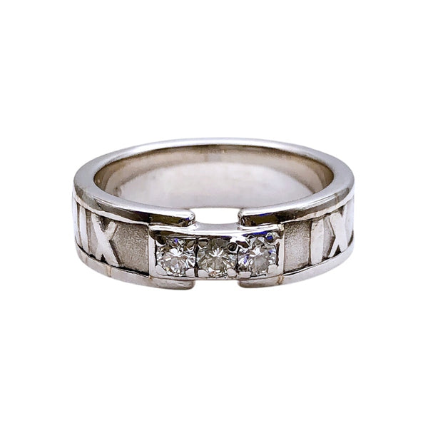 ティファニー TIFFANY＆CO アトラス3Pダイヤリング ホワイトゴールド K18WG ダイヤモンド ジュエリー