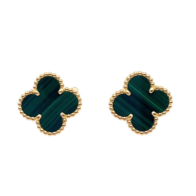ヴァンクリーフ＆アーペル Van Cleef & Arpels ヴィンテージアルハンブラピアス ゴールド Au750/マラカイト ジュエリー