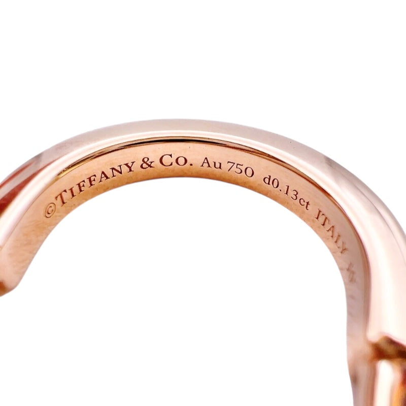 ティファニー TIFFANY＆CO ロックリングパヴェダイヤ ピンクゴールド 750PG ジュエリー