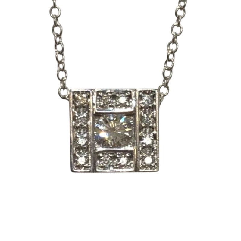 ダミアーニ DAMIANI ベルエポックスクエアネックレス ホワイトゴールド 750WG ダイヤモンド ジュエリー