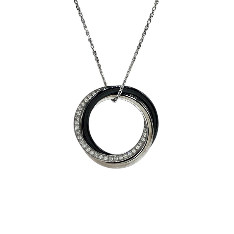 カルティエ Cartier トリニティネックレス シルバー K18WG/セラミック/ダイヤモンド ジュエリー