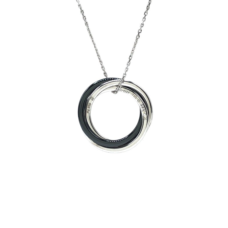 カルティエ Cartier トリニティネックレス シルバー K18WG/セラミック/ダイヤモンド ジュエリー