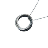 カルティエ Cartier トリニティネックレス シルバー K18WG/セラミック/ダイヤモンド ジュエリー