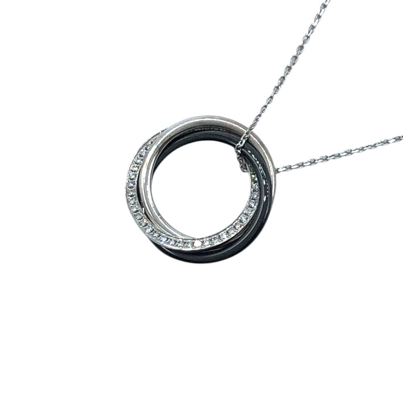 カルティエ Cartier トリニティネックレス シルバー K18WG/セラミック/ダイヤモンド ジュエリー
