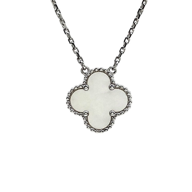 ヴァンクリーフ＆アーペル Van Cleef & Arpels ヴィンテージアルハンブラネックレス ホワイトゴールド 750WG・MOP ジュエリー