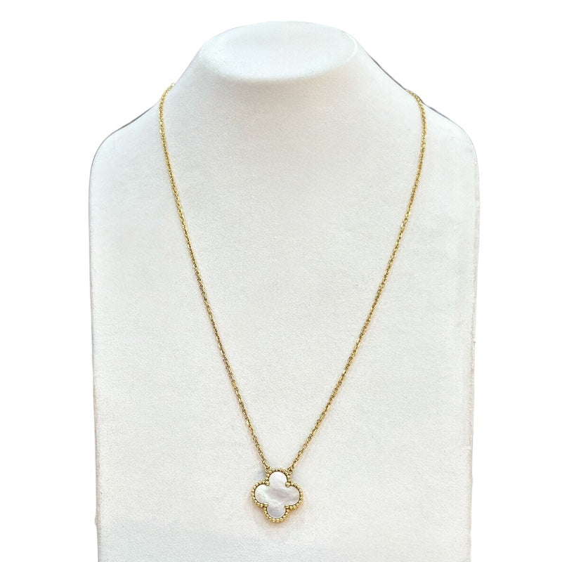 ヴァンクリーフ＆アーペル Van Cleef & Arpels ヴィンテージアルハンブラネックレス K18YG/ホワイトシェル ジュエリー
