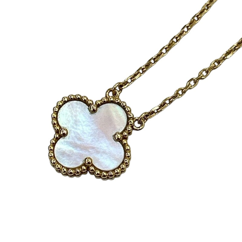 ヴァンクリーフ＆アーペル Van Cleef & Arpels ヴィンテージアルハンブラネックレス K18YG/ホワイトシェル ジュエリー