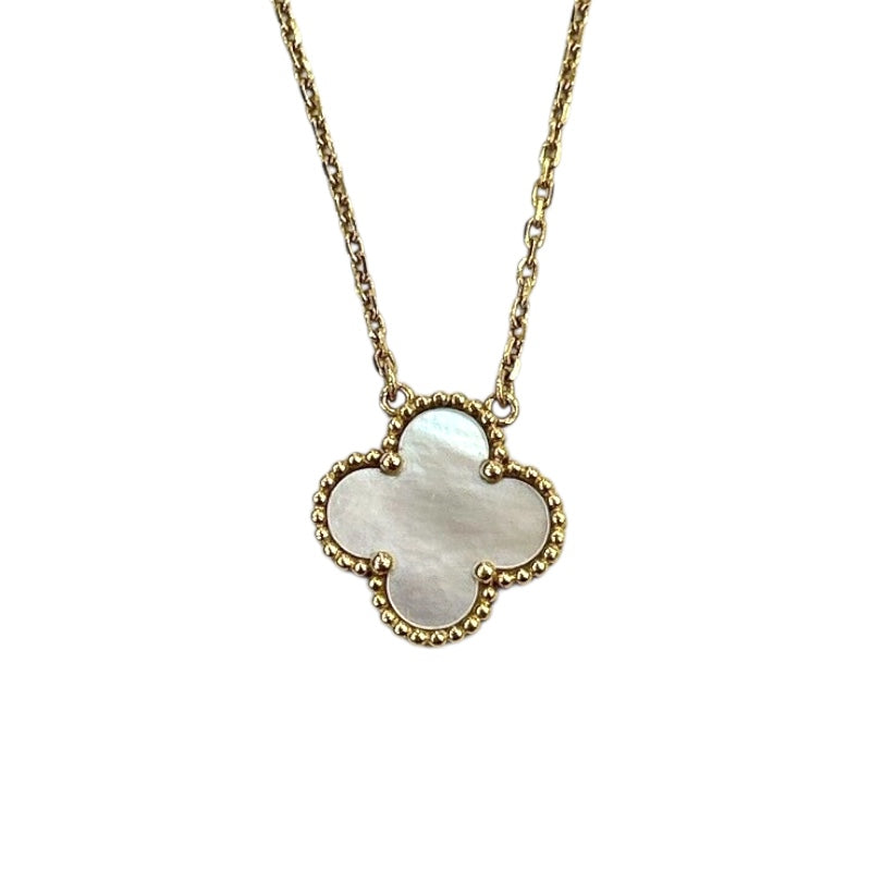 ヴァンクリーフ＆アーペル Van Cleef & Arpels ヴィンテージアルハンブラネックレス K18YG/ホワイトシェル ジュエリー