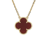 ヴァンクリーフ＆アーペル Van Cleef & Arpels ヴィンテージアルハンブラネックレス ゴールド K18YG カーネリアン ジュエリー
