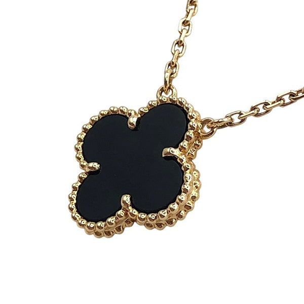 ヴァンクリーフ＆アーペル Van Cleef & Arpels ヴィンテージアルハンブラネックレス Au750 オニキス ジュエリー