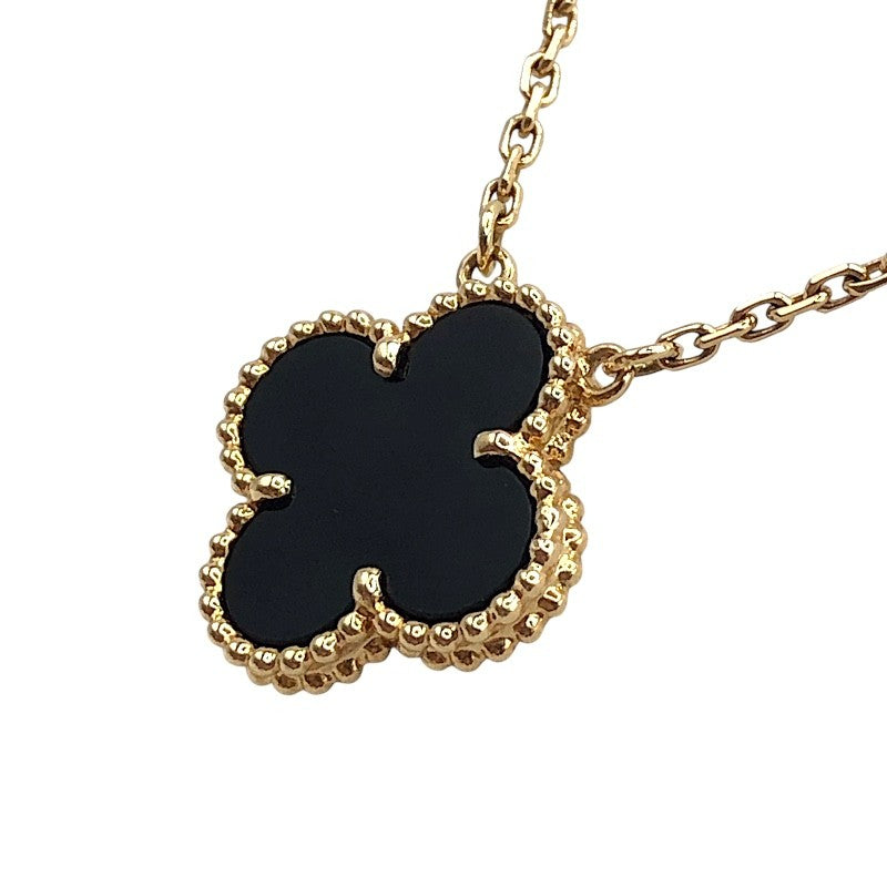 ヴァンクリーフ＆アーペル Van Cleef & Arpels ヴィンテージアルハンブラネックレス Au750 オニキス ジュエリー