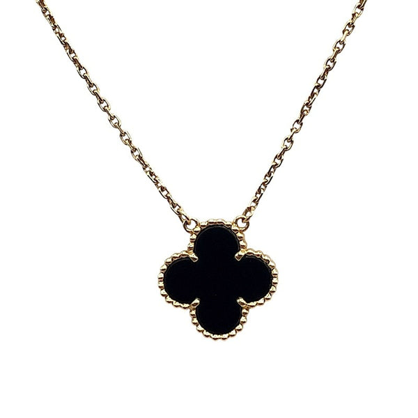 ヴァンクリーフ＆アーペル Van Cleef & Arpels ヴィンテージアルハンブラネックレス Au750 オニキス ジュエリー