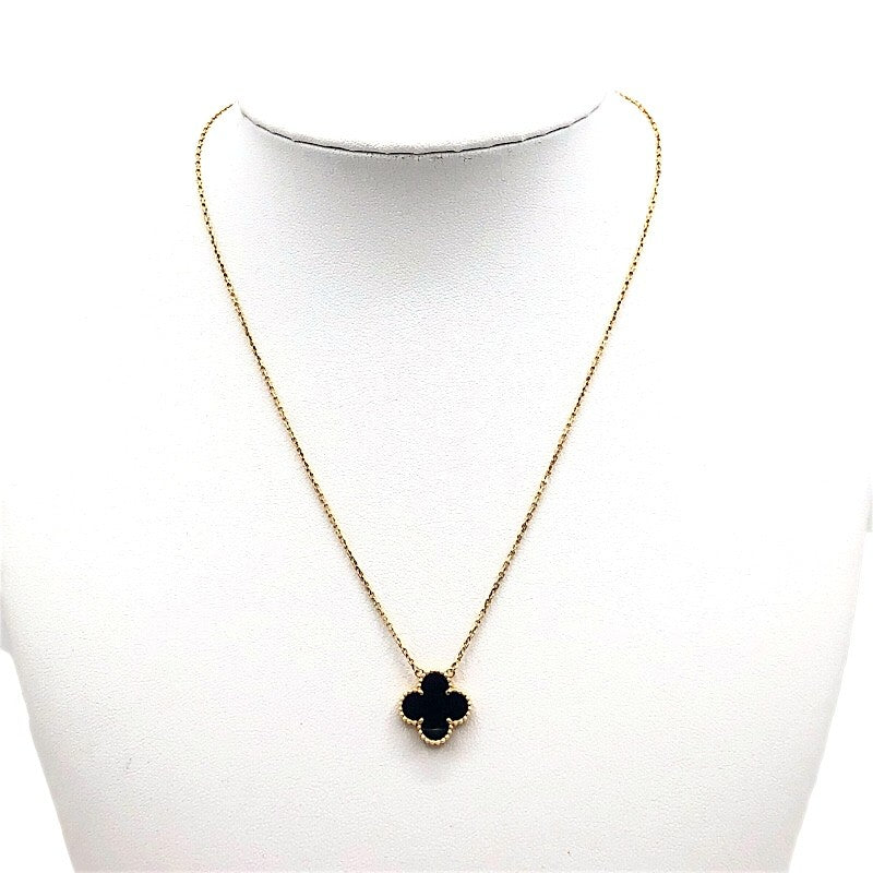ヴァンクリーフ＆アーペル Van Cleef & Arpels ヴィンテージアルハンブラネックレス Au750 オニキス ジュエリー