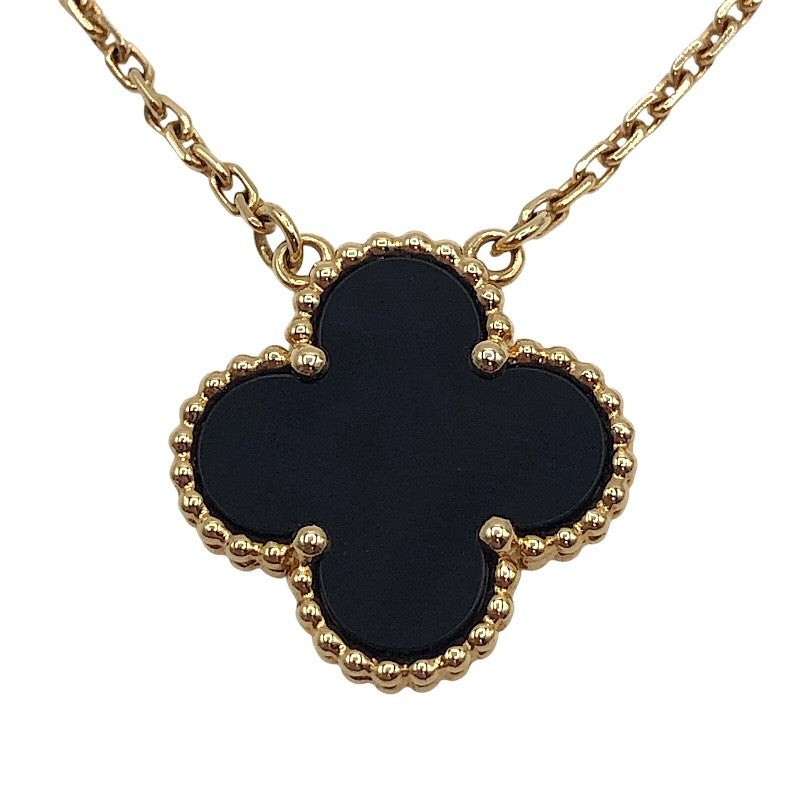 ヴァンクリーフ＆アーペル Van Cleef & Arpels ヴィンテージアルハンブラネックレス Au750 オニキス ジュエリー