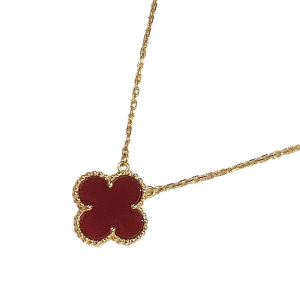 ヴァンクリーフ＆アーペル Van Cleef & Arpels ヴィンテージ アルハンブラ ネックレス Au750 カーネリアン ジュエリー