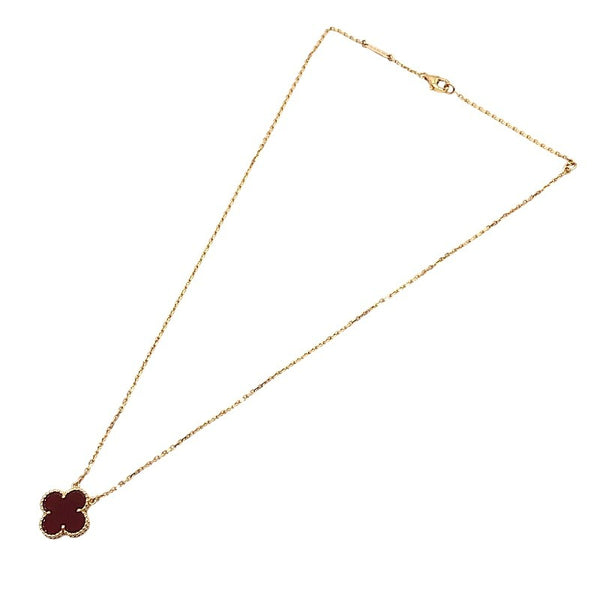 ヴァンクリーフ＆アーペル Van Cleef & Arpels ヴィンテージ アルハンブラ ネックレス Au750 カーネリアン ジュエリー