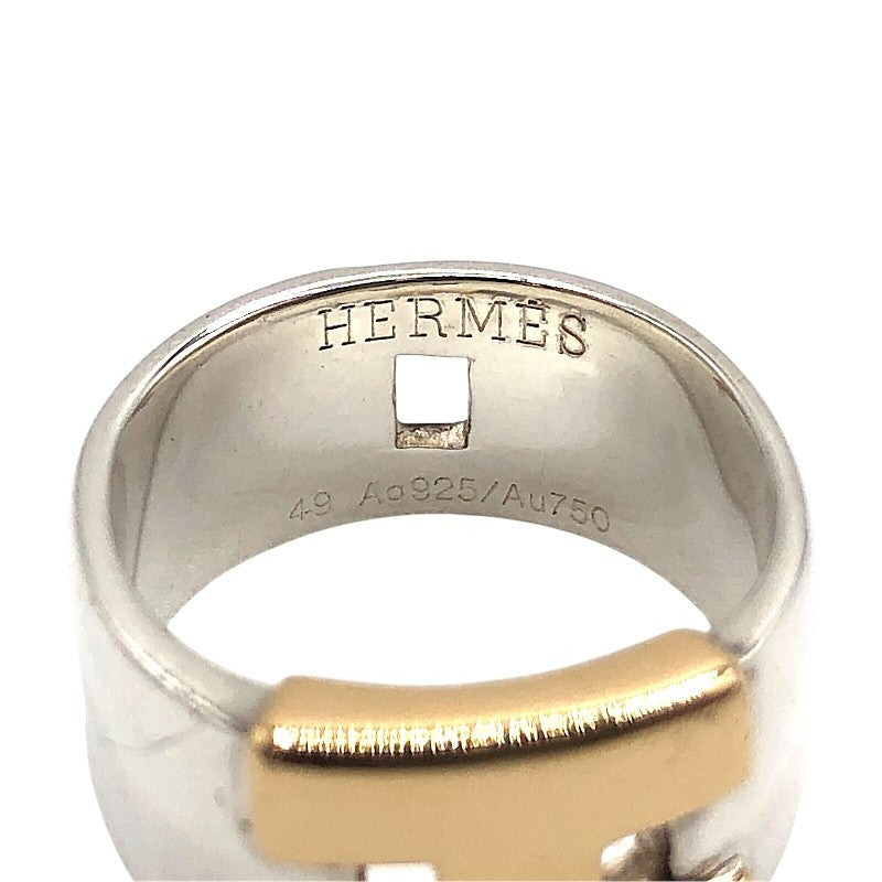 エルメス HERMES ニューヘラクレスリング シルバー×ゴールド Ag925/Au750 ジュエリー