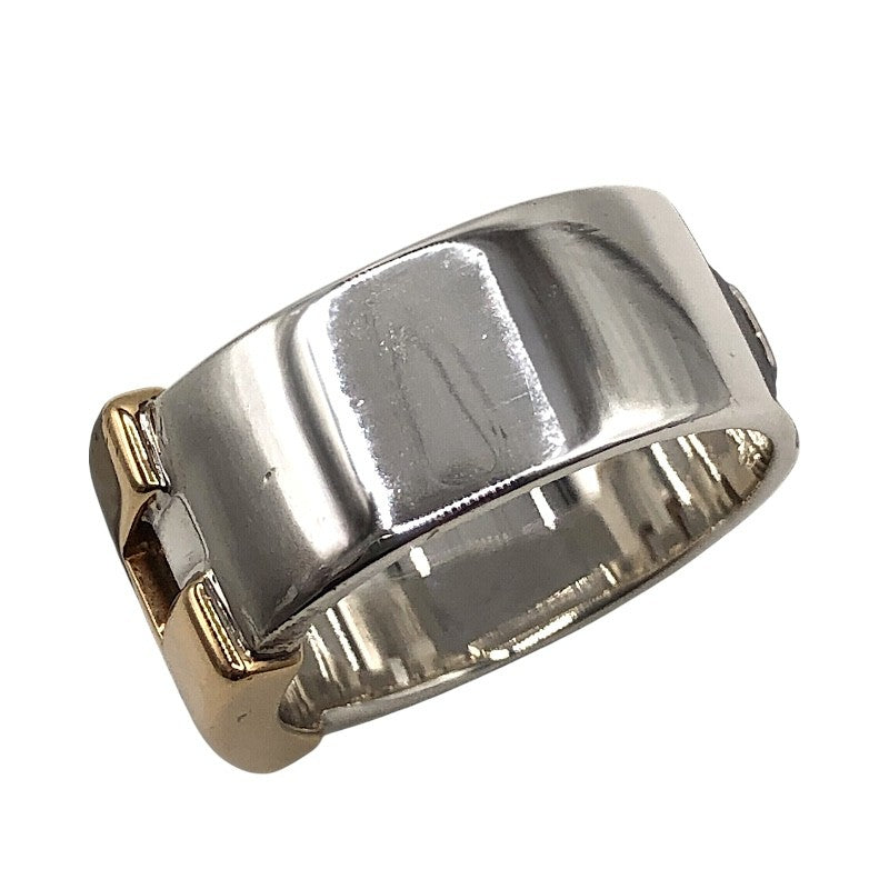 エルメス　size 19 ヘラクレス　Hロゴ　ゴールド　シルバー　k18 925 エルメス HERMES ニューヘラクレスリング シルバー×ゴールド