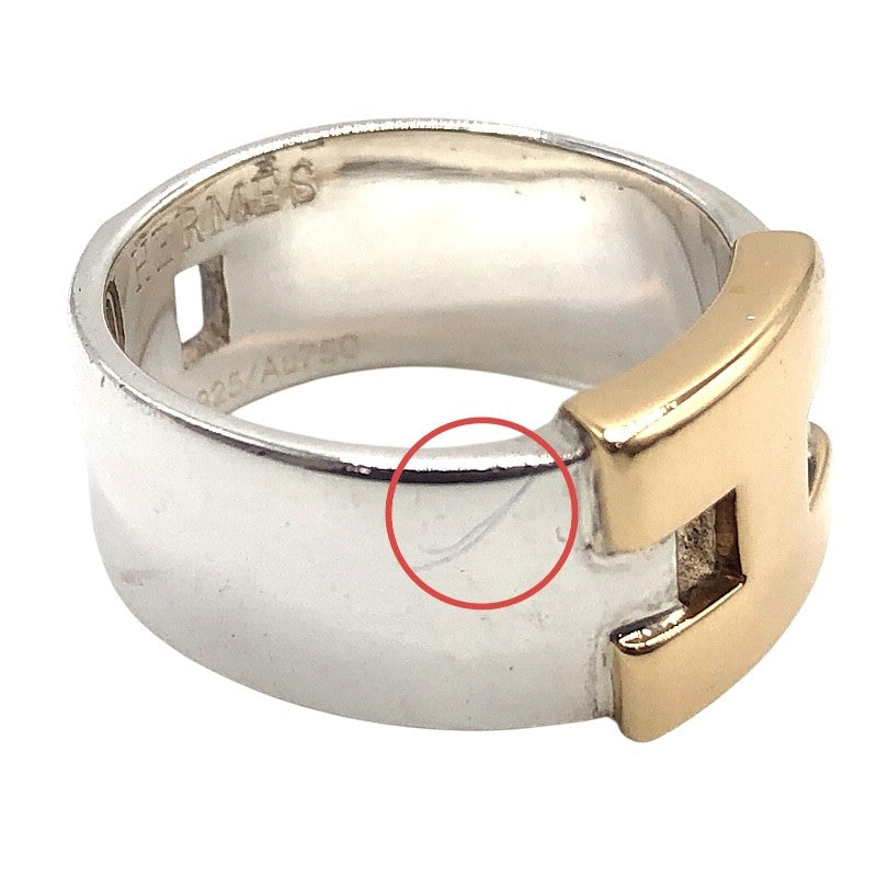 エルメス HERMES ニューヘラクレスリング シルバー×ゴールド Ag925/Au750 ジュエリー