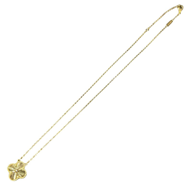 ヴァンクリーフ＆アーペル Van Cleef & Arpels ヴィンテージアルハンブラネックレス　ギヨシェ ゴールド 750YG MA ジュエリー