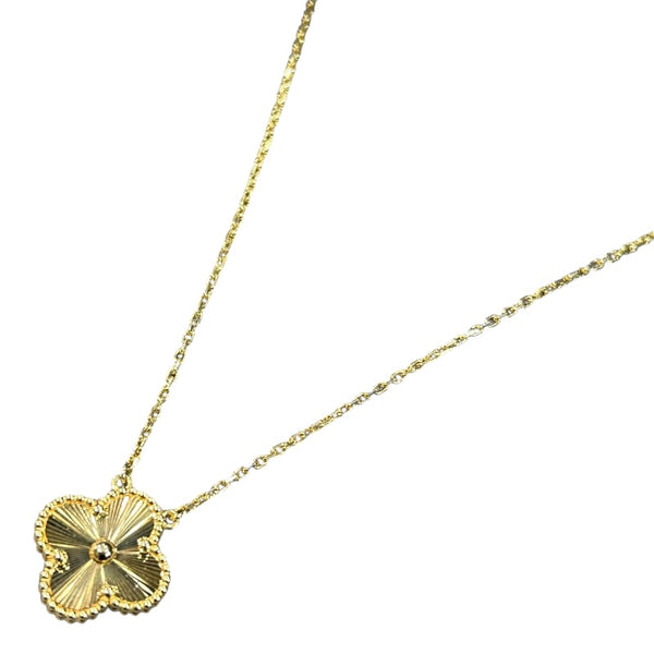 ヴァンクリーフ＆アーペル Van Cleef & Arpels ヴィンテージアルハンブラネックレス　ギヨシェ ゴールド 750YG MA ジュエリー