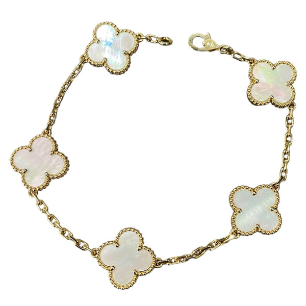 ヴァンクリーフ＆アーペル Van Cleef & Arpels ヴィンテージアルハンブラ 5Pブレス ゴールド 750/マザーオブパール ジュエリー