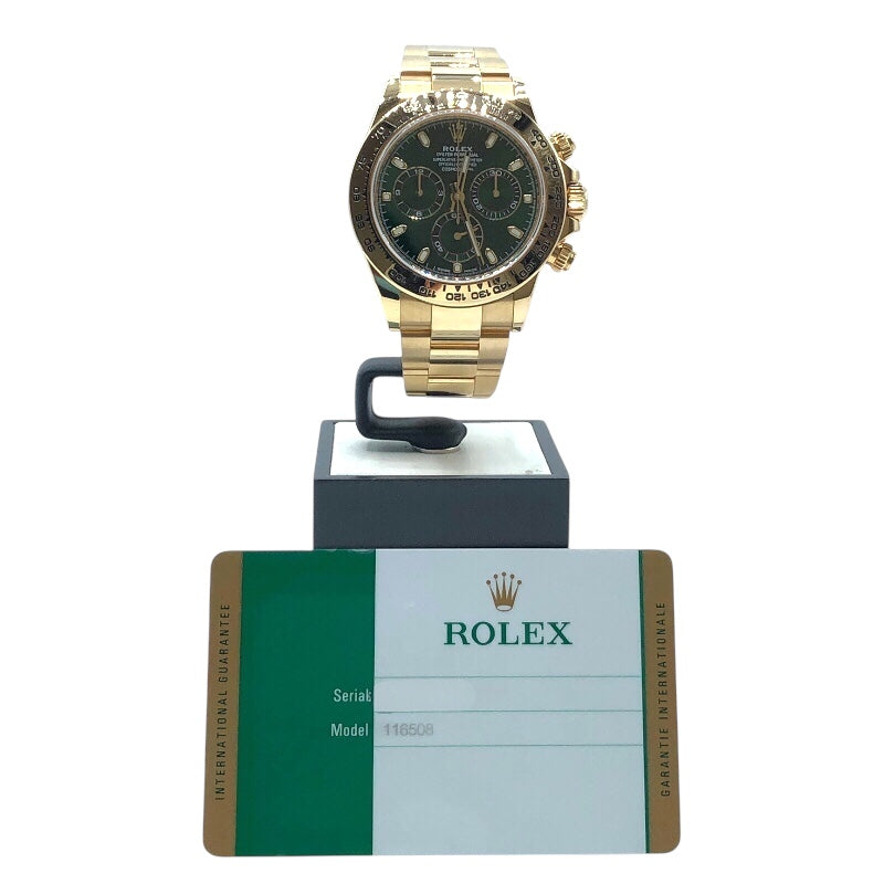 ロレックス ROLEX デイトナ 116508 ブラック K18YG メンズ 腕時計