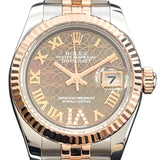 ロレックス ROLEX デイトジャスト26　ロータスフラワーブラックシェル 179171 ブラック PG/SS レディース 腕時計