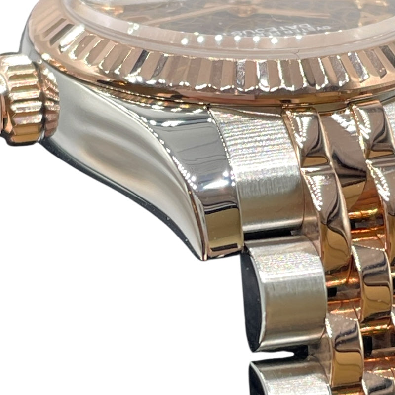 ロレックス ROLEX デイトジャスト26　ロータスフラワーブラックシェル 179171 ブラック PG/SS レディース 腕時計