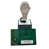ロレックス ROLEX デイトジャスト31　ホワイトシェル 278381RBR シルバー PG/SS 自動巻き レディース 腕時計