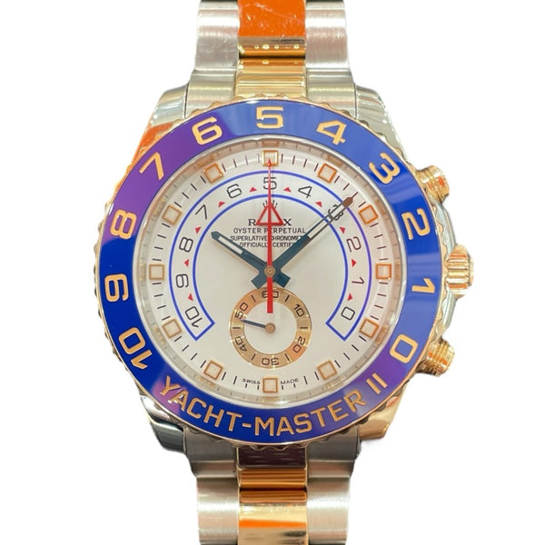 ロレックス ROLEX ヨットマスター2 116681 ホワイト PG/SS 自動巻き メンズ 腕時計