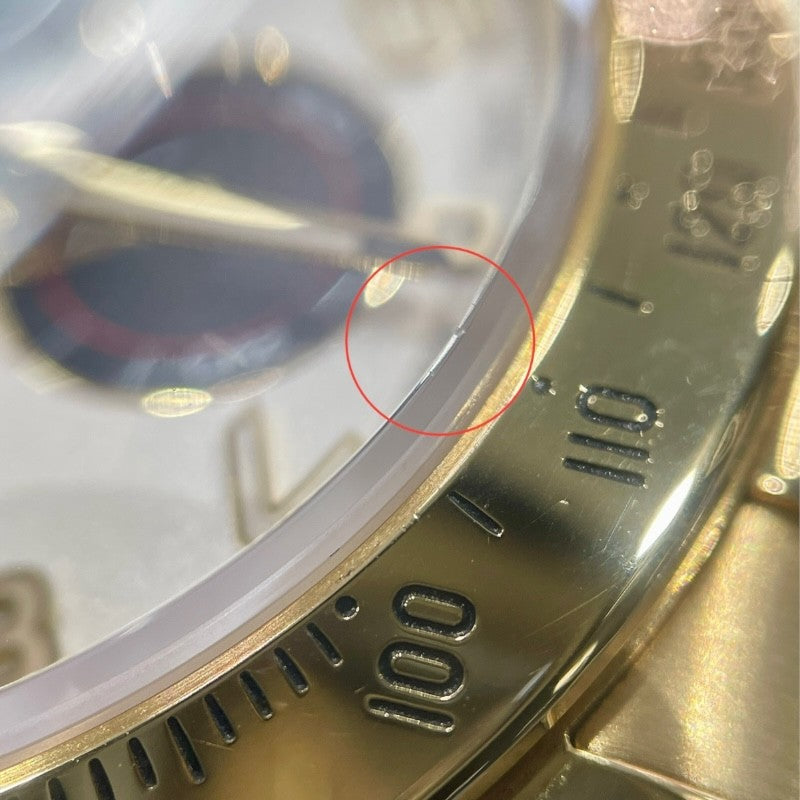 ロレックス ROLEX デイトナ　ホワイト/ブラック 116528 ホワイト/ブラック K18YG メンズ 腕時計