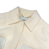 フェンディ FENDI ベルト付きシャツジャケット FJ7262 アイボリー ウール レディース その他アウター