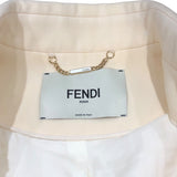 フェンディ FENDI ベルト付きシャツジャケット FJ7262 アイボリー ウール レディース その他アウター