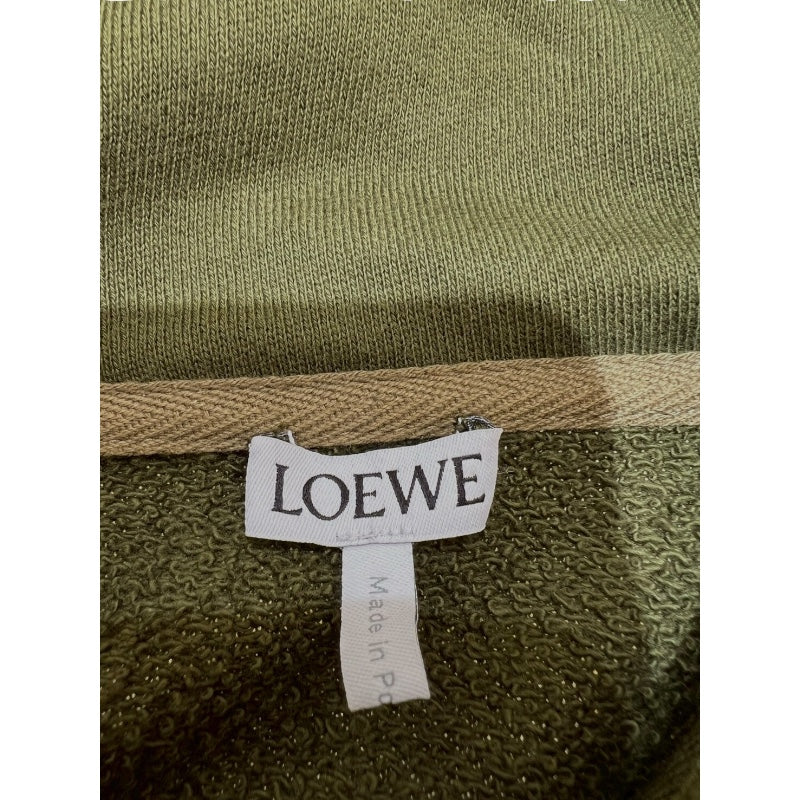 ロエベ LOEWE アナグラムロゴプルオーバーパーカー H526Y25J07 カーキ コットン メンズ パーカー