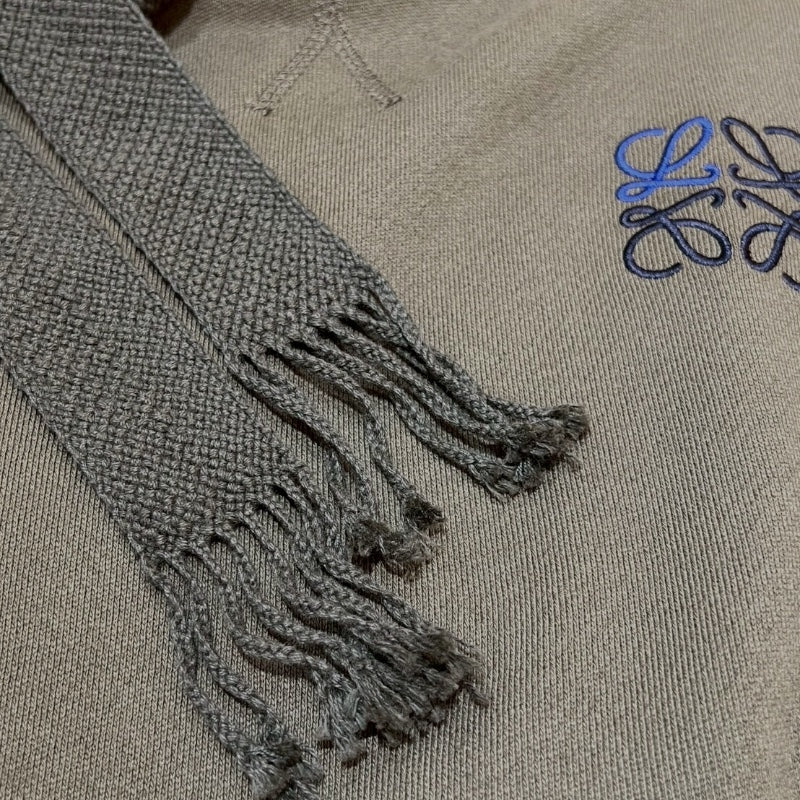 ロエベ LOEWE アナグラムロゴプルオーバーパーカー H526Y25J07 カーキ コットン メンズ パーカー
