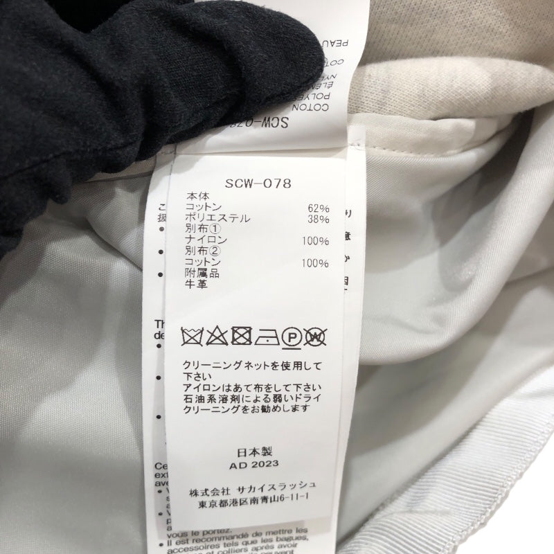サカイ SACAI サイドジップワンピース グレー コットン レディース ワンピース