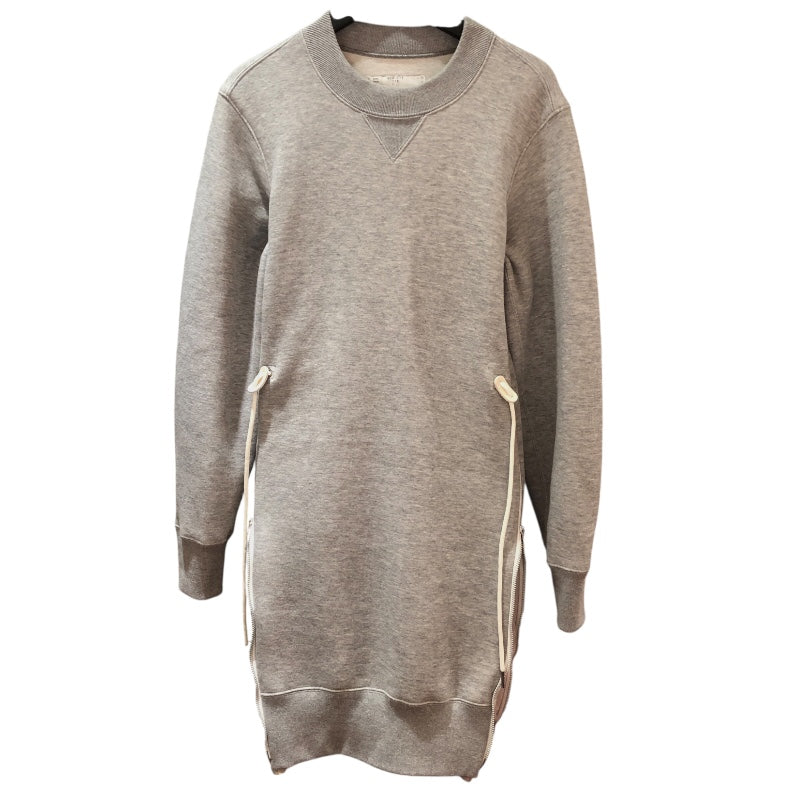 サカイ SACAI サイドジップワンピース グレー コットン レディース ワンピース