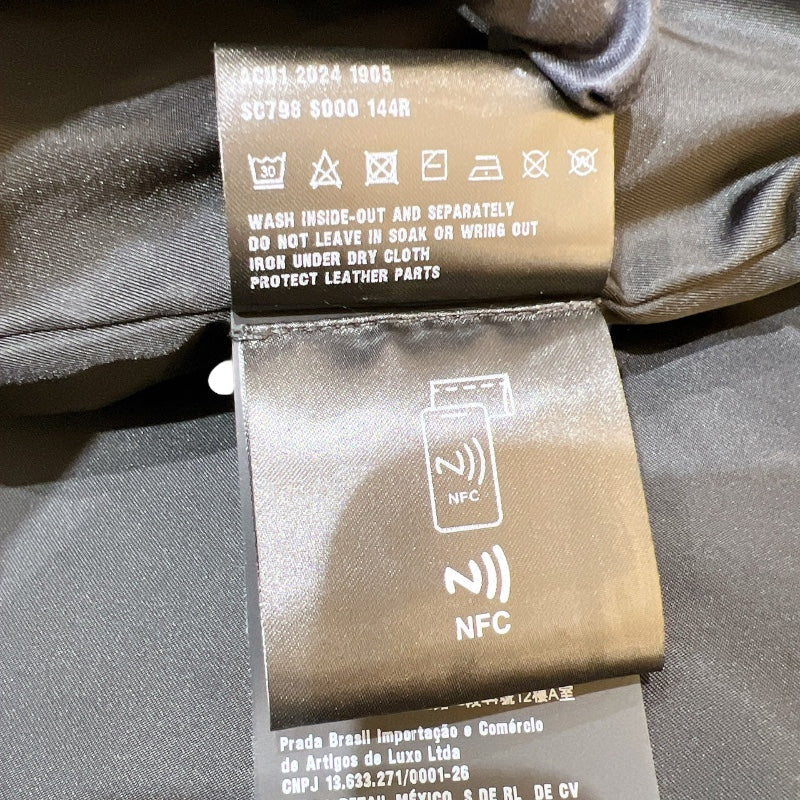 プラダ PRADA トライアングルロゴシャツジャケット 2024年 SC798 ブラック コーデュロイ メンズ ナイロンジャケット