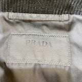 プラダ PRADA トライアングルロゴシャツジャケット 2024年 SC798 ブラック コーデュロイ メンズ ナイロンジャケット