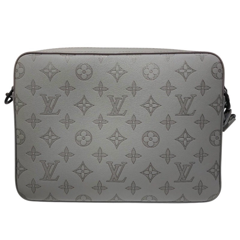 ルイ・ヴィトン LOUIS VUITTON デュオ・メッセンジャー M46104 グレー モノグラム・シャドウ メンズ ショルダーバッグ
