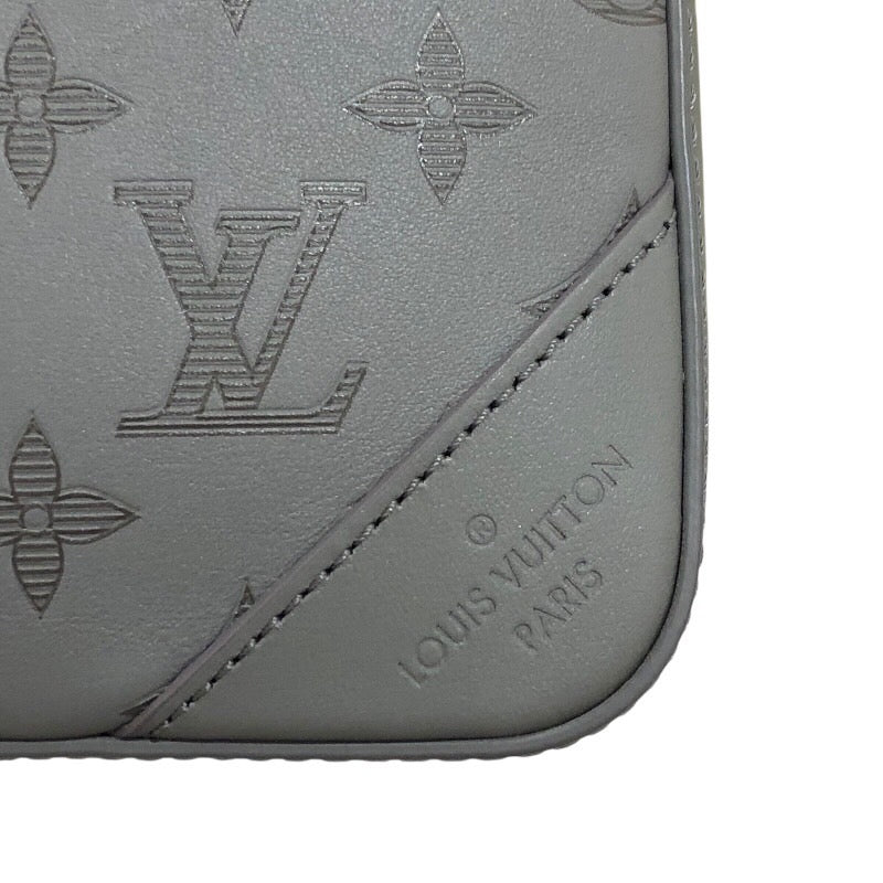ルイ・ヴィトン LOUIS VUITTON デュオ・メッセンジャー M46104 グレー モノグラム・シャドウ メンズ ショルダーバッグ