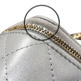 シャネル CHANEL バニティチェーンショルダー AP4064 シルバー ゴールド金具 ラム レディース ショルダーバッグ