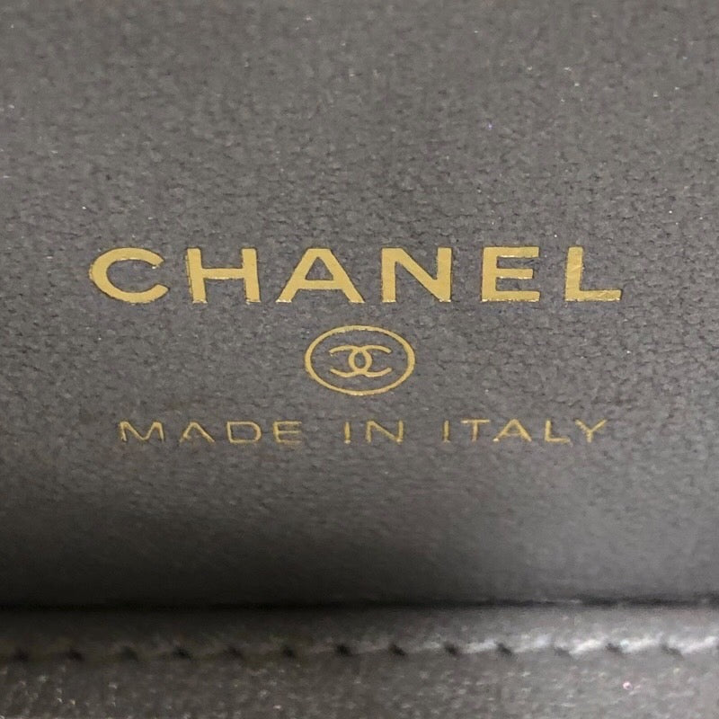 シャネル CHANEL バニティチェーンショルダー AP4064 シルバー ゴールド金具 ラム レディース ショルダーバッグ