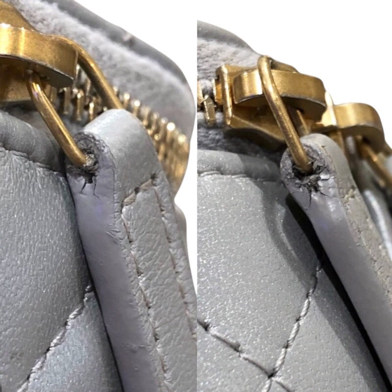 シャネル CHANEL バニティチェーンショルダー AP4064 シルバー ゴールド金具 ラム レディース ショルダーバッグ