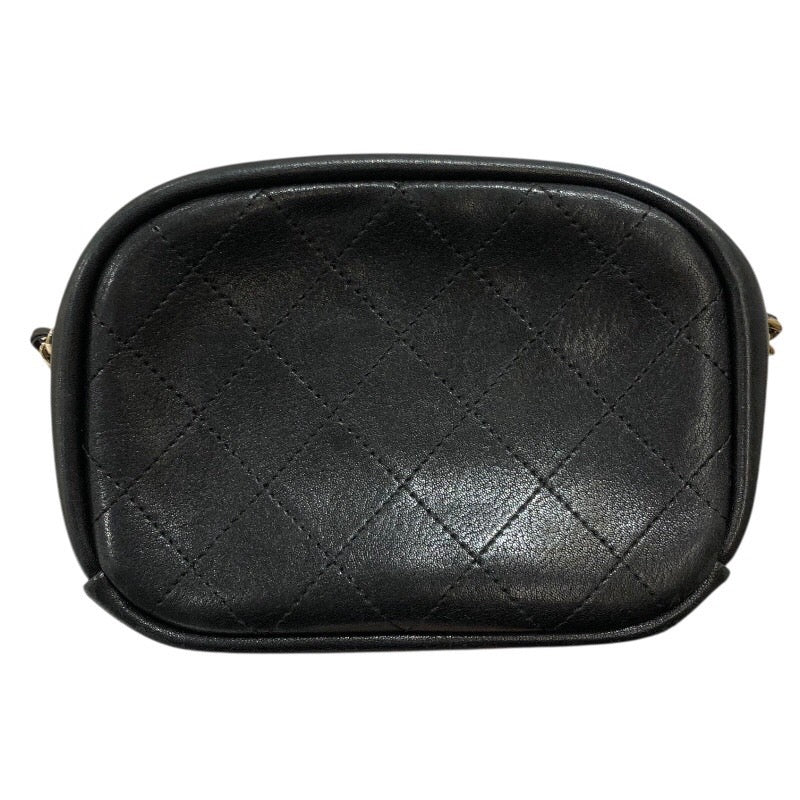 シャネル CHANEL マトラッセカメラバッグ AS0137 ブラック/ゴールド金具 カーフ レディース ショルダーバッグ