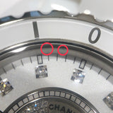 シャネル CHANEL J12 38MM ダイヤ H1759 ホワイト セラミック/SS 自動巻き レディース 腕時計