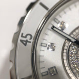 シャネル CHANEL J12 38MM ダイヤ H1759 ホワイト セラミック/SS 自動巻き レディース 腕時計